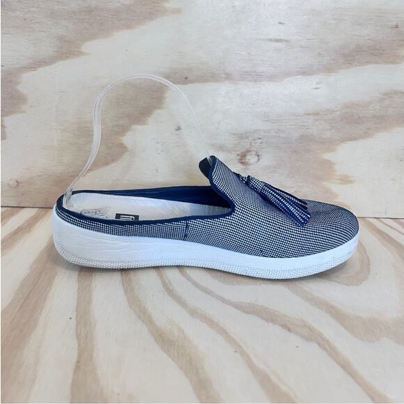 FitFlop - Super Houndstooth Tassel - Mule Shoes - Blue - Women's - 8.5 - 17STV02 - Picture 5 of 8